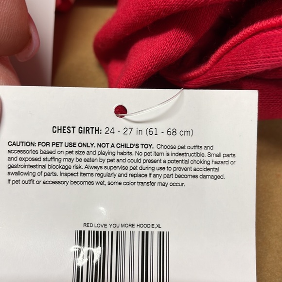 Dog outfit clothing Red dog apparel love you more - Picture 7 of 7